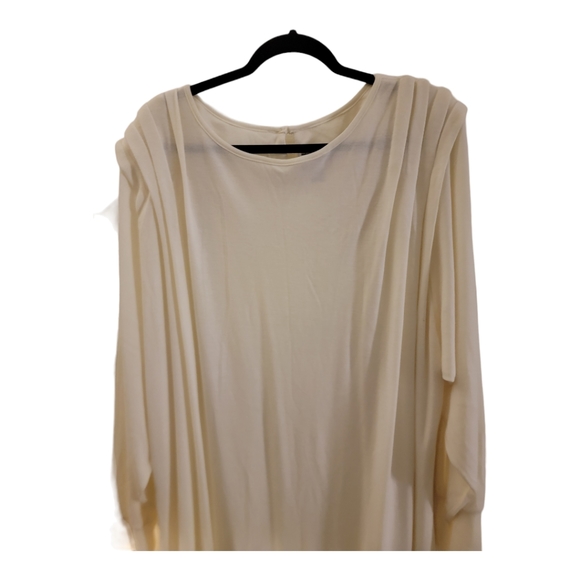 Bridge Gate. Women's Plus Size Long Sleeve Dress. Cream. - Picture 3 of 5